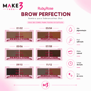 Sombra Para Sobrancelhas Brow Perfection - Ruby Rose