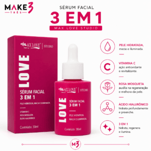 Sérum Facial 3 em 1 - Max Love