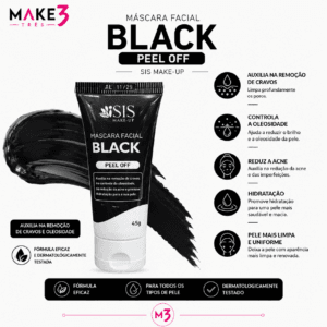 Máscara Facial Black Peel Off 45g - Isis Makeup
